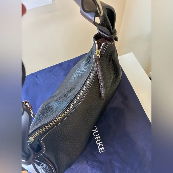 Vintage Dooney & Bourke East West Brown Classic Slouch-Style Shoulder Bag - Picture 7 of 12